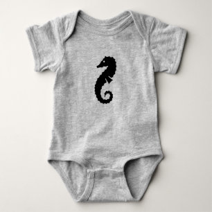 nautische SEAHORSE-silhouet Romper