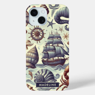  Nautische Sealife Illustratie iPhone 15 Case