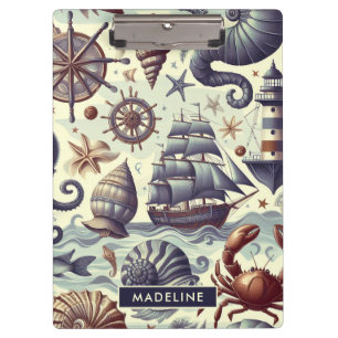 Nautische Sealife Illustratie Klembord