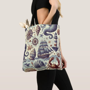 Nautische Sealife Illustratie Tote Bag