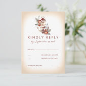 Nautische Seaside Wedding RSVP Kaart (Staand voorkant)