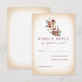 Nautische Seaside Wedding RSVP Kaart (Voorkant / Achterkant)