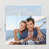 Nautische SEAsons Groeten | Ankers | Twee+foto Feestdagenkaart (Voorkant / Achterkant)