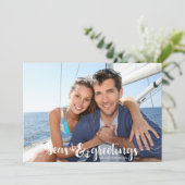 Nautische SEAsons Groeten | Ankers | Twee+foto Feestdagenkaart (Staand voorkant)