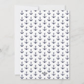 Nautische SEAsons Groeten | Gouden ankers met stre Feestdagenkaart (Achterkant)