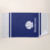 Nautische Shell bij de marine Strandlaken (Voorkant)