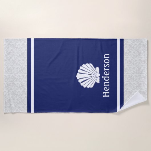 Nautische Shell bij de marine Strandlaken (Voorkant)