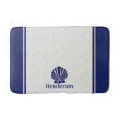 Nautische Shell op Navy Bath Mat (Voorkant)