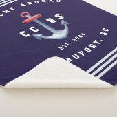 nautische sherpa-mantel sherpa deken (3/4)