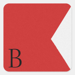 Nautische Signaalvlag Alfabet Sticker