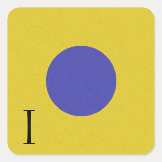 Nautische Signaalvlag Alfabet Sticker I (Voorkant)