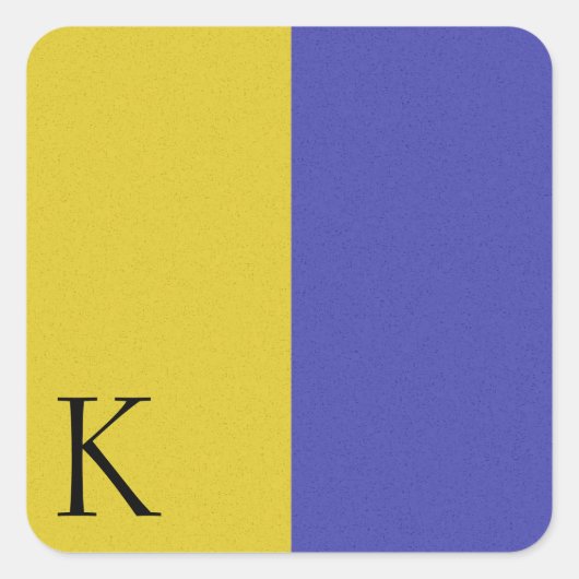 Nautische Signaalvlag Alfabet Sticker K (Voorkant)