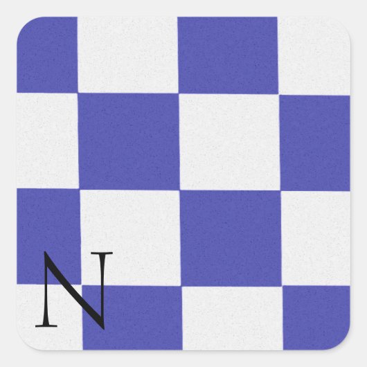 Nautische Signaalvlag Alfabet Sticker N (Voorkant)