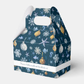 Nautische sneeuwvlokken en kustelementen bedankdoosjes (Voorkant Zijde)