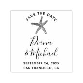 Nautische Starfish BEWAREN DE DATUM-kalligrafie Zelfinktende Stempel (Design)