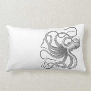 Nautische steampunk octopus  boek tekening kussen