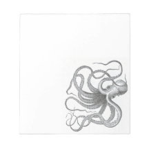 Nautische steampunk octopus  boek tekening