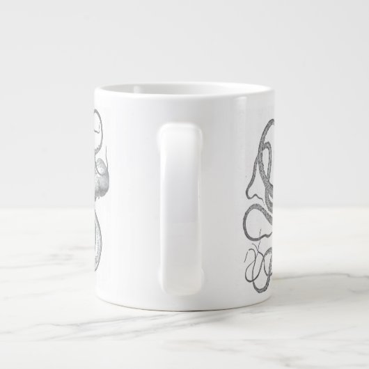 Nautische steampunk octopus  kraken mok beker (Achterkant)