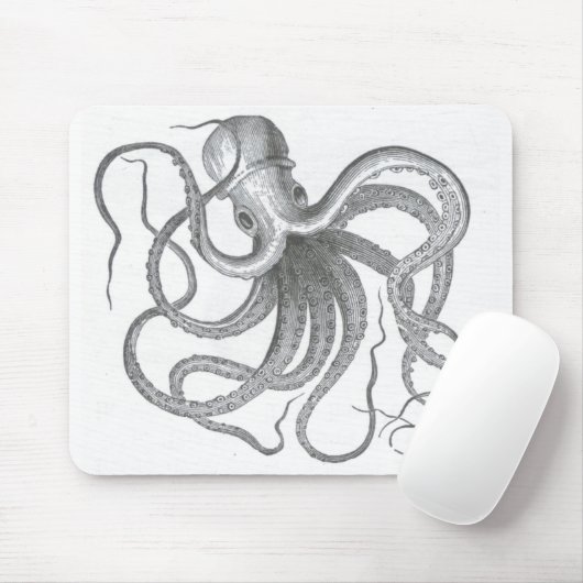 Nautische steampunk octopus  kraken Sci Fi Muismat (Met muis)