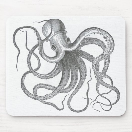 Nautische steampunk octopus  kraken Sci Fi Muismat (Voorkant)