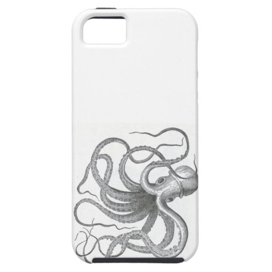 Nautische steampunk octopus  kraken tekening Case-Mate iPhone case (Achterkant)