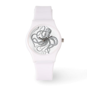 Nautische steampunk octopus kraken tekening horloge