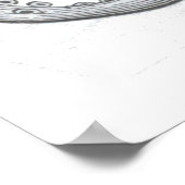 Nautische steampunk octopus kraken tekening poster (Hoek)