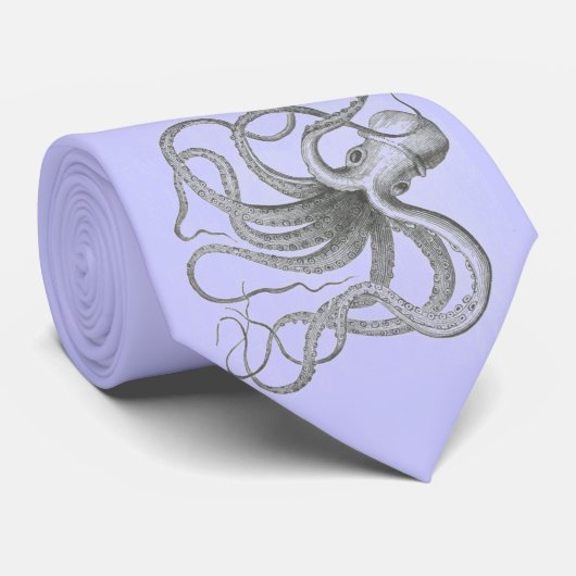 nautische steampunk octopus print stropdas. stropdas (Opgerold)
