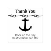 Nautische stempel met anker en bedankbericht (Afrduk)