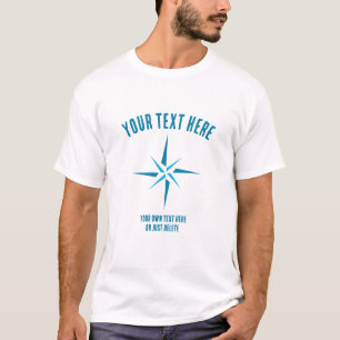 Nautische ster. Kompas roos. Sailor Gift Sjabloon T-shirt