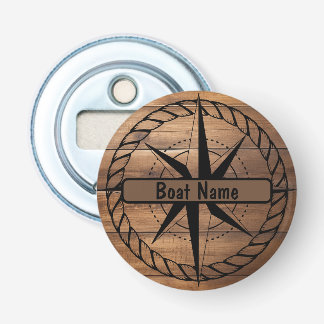 Nautische Ster Met Touw Boot Houten Achtergrond Button Flesopener