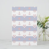 Nautische sterren en strips briefpapier (Staand voorkant)