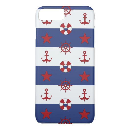 Nautische sterren en strips Case-Mate iPhone case (Achterkant)