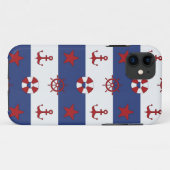 Nautische sterren en strips Case-Mate iPhone case (Achterkant (horizontaal))