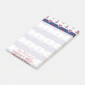 Nautische sterren en strips | Jouw namen toevoegen Post-it® Notes (Schuin)