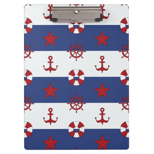 Nautische sterren en strips klembord (Voorkant)
