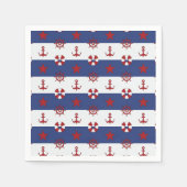 Nautische sterren en strips servet (Voorkant)