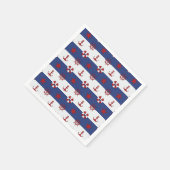 Nautische sterren en strips servet (Hoek)