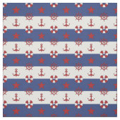 Nautische sterren en strips stof (Swatch)