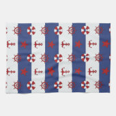 Nautische sterren en strips theedoek (Horizontaal)