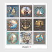 Nautische stickercollectie sticker (Vel)