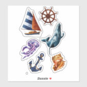Nautische Stickers (Vel)