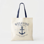 Nautische stijl Anker Custom Welkom Tote Bag (Voorkant)