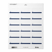 Nautische stijl anker | Leeg adres Etiket (Full Sheet)