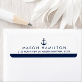 Nautische stijl anker | Retouradres Etiket (Insitu)