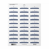 Nautische stijl anker | Retouradres Etiket (Full Sheet)