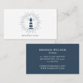 nautische stijl blauw licht huis visitekaartje (Voorkant / Achterkant)