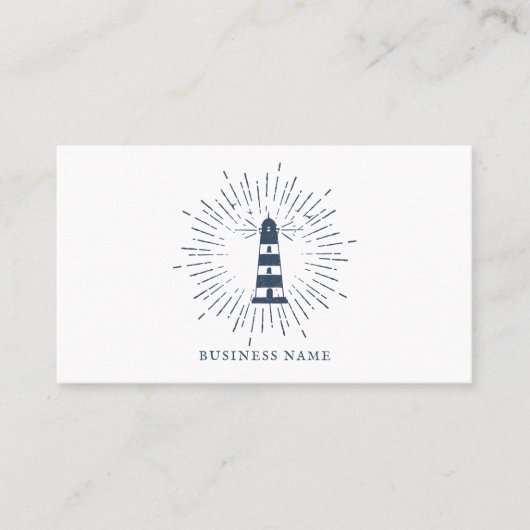 nautische stijl blauw licht huis visitekaartje (Voorkant)