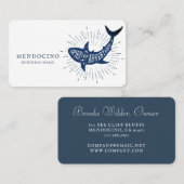 nautische stijl blauw visitekaartje (Voorkant / Achterkant)