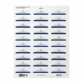 Nautische Stijl Octopus en Anker | Retouradres Etiket (Full Sheet)